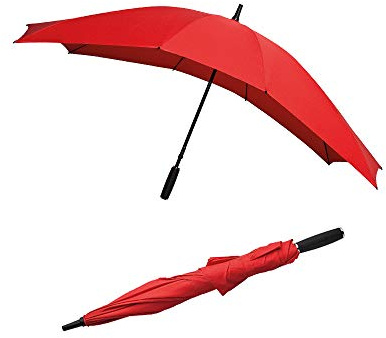 Le Monde du Parapluie Falcone - Ombrello dritto per coppia, colore rosso, eccellente resistenza al vento, colore: rosso