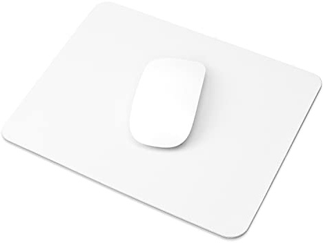 ProElife Premium PU Leder Mauspad 250mm x 200mm Slim Mouse Mat for Computer Laptop Accessories, Waterproof Rectangle Mousepad with Anti-Slip Base for Home Office School Laptop Mouse (Weiß)