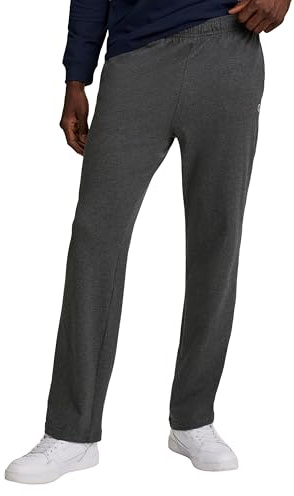 Champion, Lightweight Open-Hem Lounge for Men, Jersey Pants (Reg. Or Big & Tall) Pantaloni da Tuta, Logo Granite Heather C, 3XL Uomo