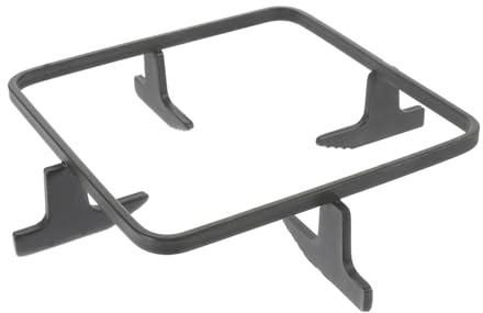 Vierkantiger Gasherd Aufsatz aus Gusseisen, Schwarz, Herdhalterung | Rutschfeste Topfablage für Küche, Leicht zu Reinigen, Ölbeständig und Formstabil