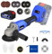 21V Cordless Angle Grinder, Battery Grinder for Cutting, Grinding and Polishing, Brushless Power Tool Set, with Storage Bag, Cordless Angle Grinder, 115mm (4.5 Inch) with 6.0Ah Battery and Charger