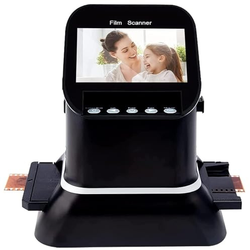 Digital filmskanner, 120 hög upplösning, stöder 5 storlekar på 120 film, 1080P LCD-skärm, konverterar 35 mm, 135, 126, 127 negativa och bilder till digital JPEG