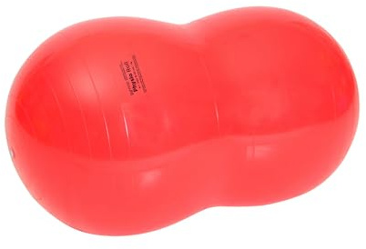 GYMNIC Physio Roll Palla doppia per fisioterapia max Ø 40 cm/L 65 cm rossa, ideale per esercizi di equilibrio, coordinazione e supporto terapeutico per bambini, adulti e anziani