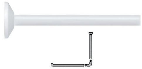 Spirella colección, Barra para Cortina de ducha 80 x 80, aluminio, Blanco Magic Collection Duschvorhangstange, 80 x 80 cm, Aluminium, Weiß, Metall