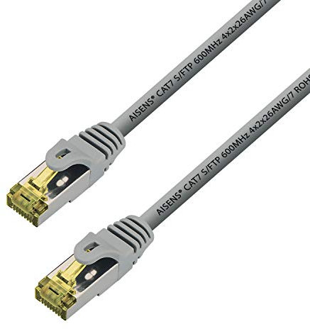 LATIGUILLO AISENS RJ45 S/FTP CAT7 50CM GRIS A146-0333