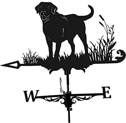 FLAMEER Weathervane 29.5 Weather Vane Retro Farm Scene Weathervane Professional Measuring Tools Patio Yard Decoration , Dog