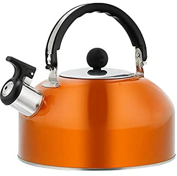 VOUNEDA Bollitore da tè da 3 l, bollitore da tè a fischio, in acciaio inox, bollitore a fischio, in acciaio inox, per piano cottura, con impugnatura ergonomica