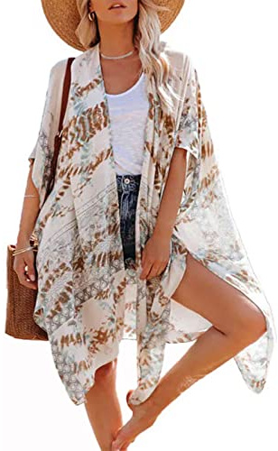 CHICGAL dam klassisk klassisk, multi, brun batik, XL