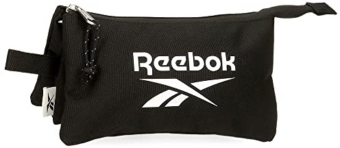 Reebok Boston Estuche Triple Negro 22x12x5 cms Poliéster
