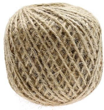 Ficelle de jute naturelle - 100 m x 2 mm - 200 g - Écologique - Pour travaux manuels, jardinage, emballage cadeau et décoration (40-50 g)
