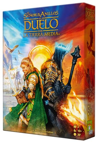 Asmodee El Señor de los Anillos: Duelo por la Tierra Media, Épico Juego de Estrategia para 2 Jugadores por Bauza y Cathala, A Partir de 10 Años, Para 2 o mas Jugadores, 30 Minutos por Partida, Español