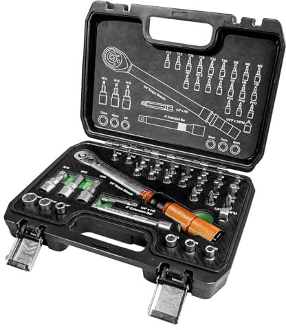 Brüder Mannesmann Drehmomentschlüsselsatz 1/4, 32-tlg. | M18315