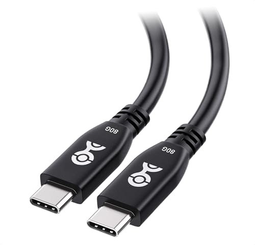 Cable Matters 80 Gbps Cable USB 4-0,6 m, admite hasta [vídeo 8K@120 Hz/4K@480 Hz, carga de 240W, transferencia de datos 80 Gbps] Cable USB4, negro, compatible con Thunderbolt 4, MacBook, XPS