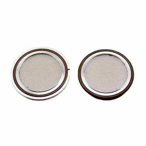 Stainless Steel 304 Vacuum Centering Ring with Screen - Tri Clamp Compatible Filter Bracket for Gas and Pipeline Filtration 1pc(Iso80)