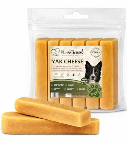 Pawlicious Himalayan Yak Chews for Dogs Small (Pack of 6 35g Each), Natural Milk Cheese Dog Chews, Long-Lasting Hard Chews for Small and Medium Dogs, Natural Dog Treats