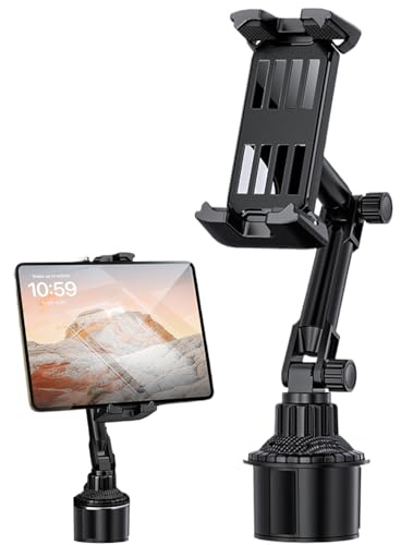 Soporte Para Portavasos: Soporte Flexible Para Teléfono, Cómoda Base Para Automóvil, Base De Agarre Extensible Con Función De Rotación De 360 grados | Vehículo Camión SUV Uso Para Tabletas Teléfonos