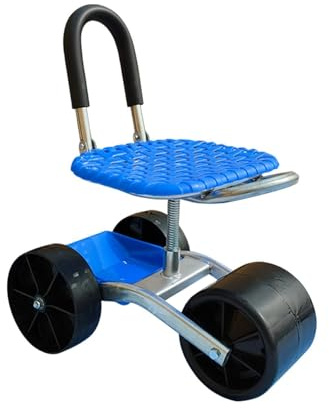 Mixnexorad Asiento De Jardín con Ruedas,Taburete Silla Sentado | Silla De Jardinería con Ruedas | Taburete Rodante Exterior Patio Garaje Terraza Taller Jardinería Césped