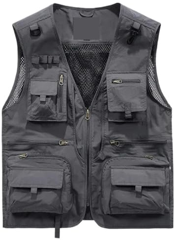 L6NqIAG verktygsväst herr väst vävd Gear coat sommar midja verktyg many ficka mesh arbete ärmlös jacka herr
