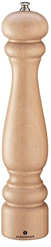 Zassenhaus Pepparkvarn POTSDAM, malningsgrad justerbar fin till grov, Zassenhaus keramisk kvarn tillverkad i Tyskland, manuell pepparkvarn, redan förfylld, natur, 30 cm