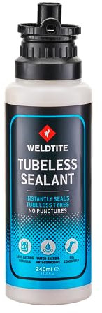 WELDTITE Tubeless Sealant - Instantly Seals Tubeless Tyres - Suitable for Freezing Conditions, 240 ml