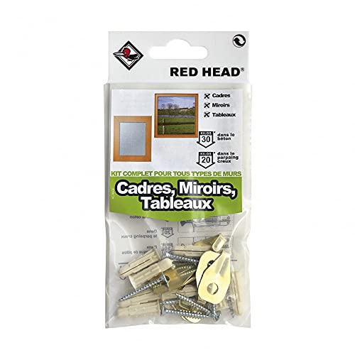 kit chevilles à expansion cadre, miroir et tableau RED HEAD, Diam.6 x L.25 mm