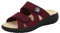 AFS-Schuhe 2808, komfortable Damen-Pantoletten aus Leder, praktische Arbeitsschuhe mit Wechselfußbett, Bequeme Hausschuhe (37 EU, Rot/Beere)