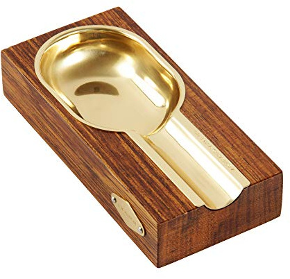 CIGARISM High-end Merbau Golden Copper Lined Cigar Ashtray (Brown)