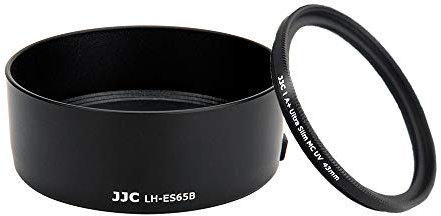 JJC Bayonet Lens Hood and UV Filter Set for Canon RF 50mm F1.8 STM Lens Replaces ES-65B Lens Hood