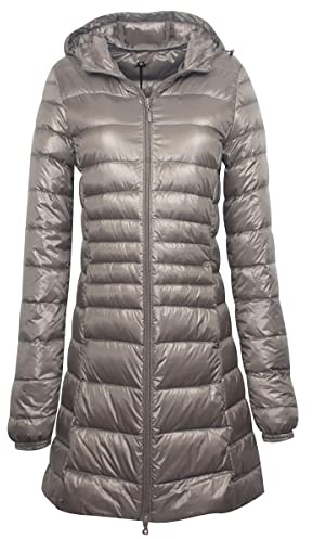 Chaqueta Plumas Ligeros Mujer Largo Capucha Plumifero Ultraligero Mujer Invierno Plumífero Ligero Mujer Talla Grande Anorak Mujer Plumon Puffer Jacket Plumiferos Largos Abrigo Pluma Mujer Plumones