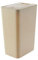 Push-Lid Küche Mülleimer 8 Liter mit Deckel Kunststoff (PP recycelt) BPA-frei für Wohnzimmer WC Müll Büro Papierkorb Beige