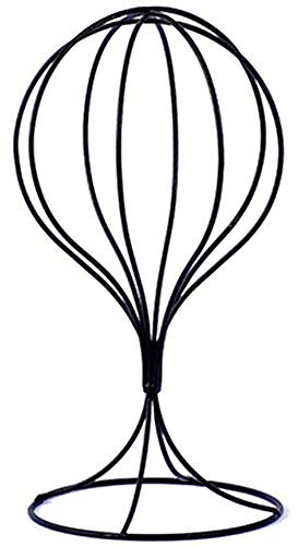 Metallperukställhållare Hattställ Display Ihålig Ballongdesign Bordsskiva Dekorativa Perukhållare Perukställ för Dekoration Displayförvaring, Svart (Som t)