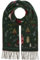 FRAAS Cashmink Weihnachtsschal - warmer Schal mit Nikolaus-Motiv für Damen und Herren - 35 x 200 cm - Made in Germany Antique Green