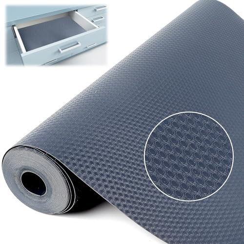 40cmx600cm Tappetino per Cassetti Cucina, Tappetino Antiscivolo Cucina Non-adesivo EVA, Impermeabile Shearable Tappetini Cassetti Cucina per Cassetto Frigorifero Tavolo Mobile Cucina Lavello Ripian