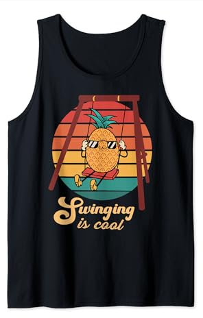 balançoire ananas cool drôle fruits hommes femmes enfants Débardeur