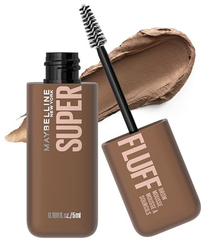 Maybelline Superfluff Volumizing Brow Mousse, All Day Tinted Brow Gel For Soft Full Brows, Soft Brown, 1 Count