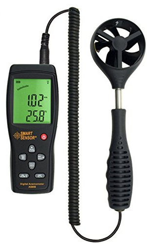 Anemómetro digital Wind Wind Meter Handheld Anemómetro Precisión 0.3-45M / S AS856,Conveniente y Rápido