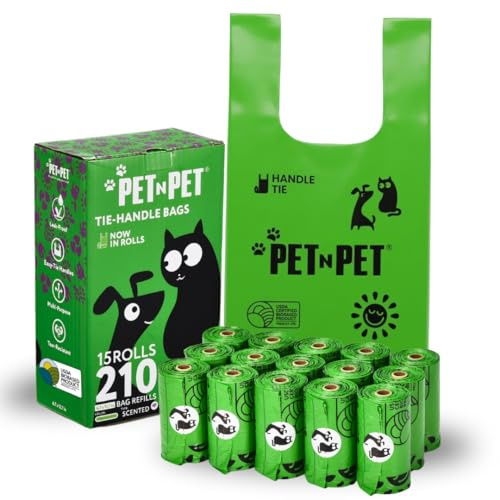 PET N PET Dog Poop Bags with Handles, 210 Count, Lavender Scented