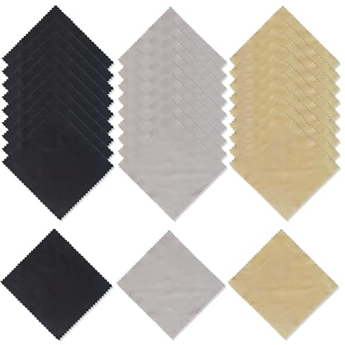 30 Pezzi Panno Pulizia Occhiali, 15 x 18 cm Panno in Microfibra Panni in Microfibra, Riutilizzabile Panni Microfibra Occhiali per Pulire Occhiali Lenti Schermi