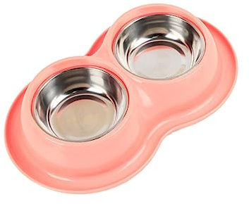 WEKAMOS Comedero Diseño Antivoracidad de Acero Inoxidable Doble Antihormigas Gato Color Aleatorio Adecuado para Alimentar y Evitar el Acceso de Hormigas para Mascotas