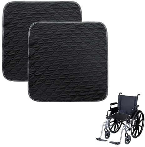 MINZHI 2 Stück Waschbare Rutschfester Inkontinenzunterlage, 50*50CM, wasserdichte Rutschfester Inkontinenzunterlage, Inkontinenzauflage,Sitzunterlage wasserdicht waschbar, für Sessel und Liegesessel