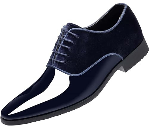 Zapatos de negocios elegantes, ligeros, zapatos hasta el tobillo para el ocio de trabajo., azul, 42 EU