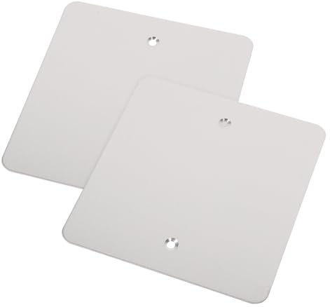 Abaodam Placas Metálicas Ciegas para Enchufes 2 Unidades en Acero Inoxidable Protección Ignífuga para Instalaciones Eléctricas en Interiores