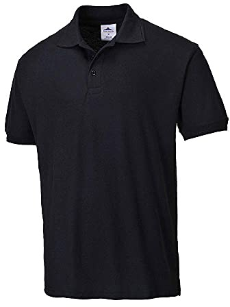 Portwest Polo Naples, Tamaño: XXXL, Color: Negro, B210BKRXXXL