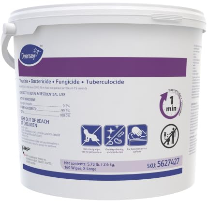 Diversey oxivir TB desinfectante toallitas, 160 Wipes / 4 Pack, 640