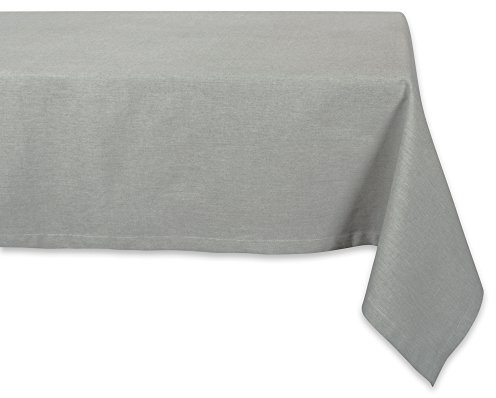 DII 100% Cotton, Chambray Tablecloth, Everyday Basic, Seats 6 to 8 People, 60x104, Artichoke Green