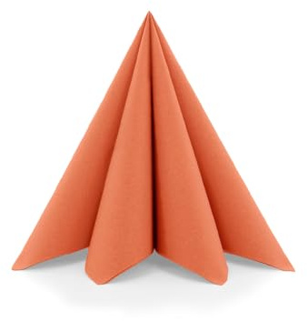 Sovie HOME Serviette in TERRAKOTTA aus Linclass Airlaid, 40 x 40cm, 1/4 Falz, 12 Stück, stoffähnliche Premium-Servietten für Hochzeit, Dinner, Feier, Event