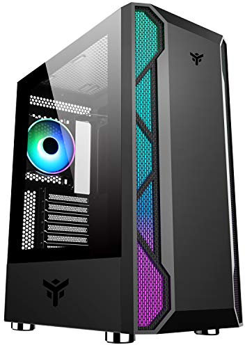 Case Itek Vertibra X210 - Torre de Juegos Middle Tower, 12 cm ARGB, 2 x USB3, Panel Temp Glass