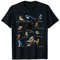 Gartenvögel Vogel Zeichnung Amsel Blaumeise Rotkehlchen T-Shirt