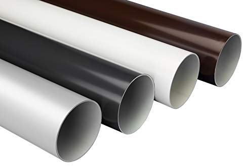 RAINWAY S Fallrohr Sparpaket (10 Meter, braun) - 75mm, PVC-U Kunststoff, für Dachflächen > 100m² empfohlen, Ablauf Rohr Regenrinnen