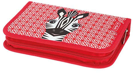 Herlitz 50038237 31-teiliges Schüleretui, Cute Animals Zebra, 1 Stück